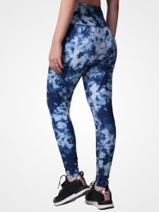 Blue Abstract Print Leggings - Image 2