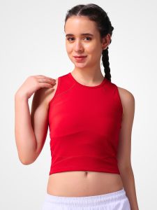 Red Crop Bra Top - Image 2