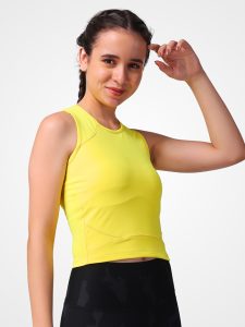 Yellow Crop Bra Top - Image 4