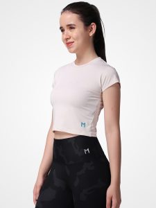 Stretch & Crop Off White Top - Image 3