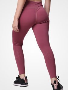 Wine High Waist Endurance Laser Leggings - Image 4