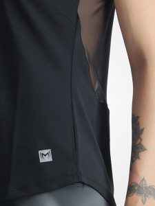 Back Mesh Black Tee - Image 2