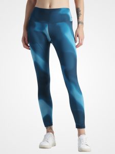 Blue Printed Essential Leggings - Image 3