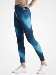 Blue Printed Essential Leggings - Image 4